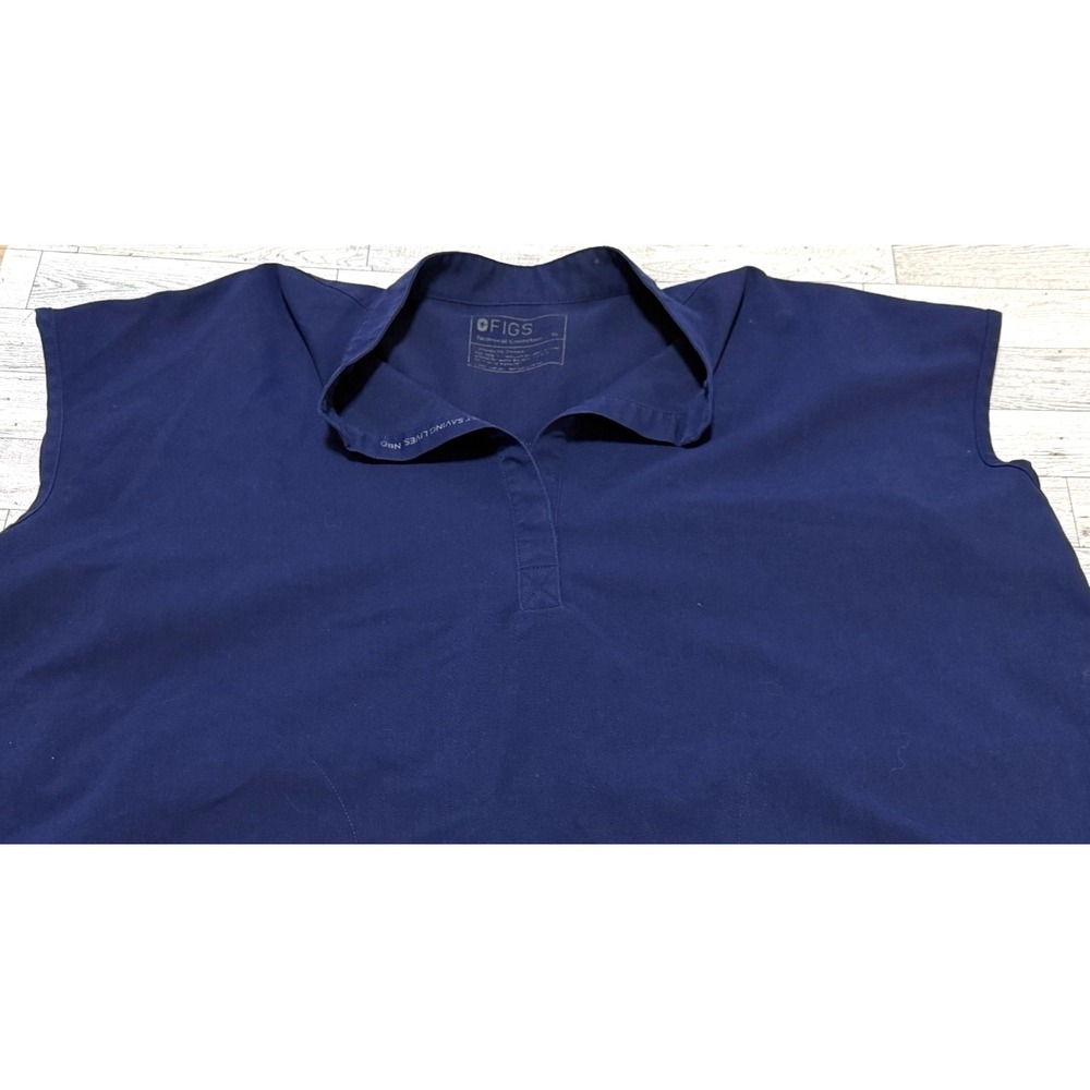 FIGS Technical Collection Rafaela Scrub Top Navy Blue Size XL X-LARGE